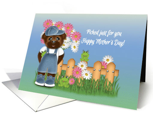 Mother's Day from Son, Blue Jean boy in garden with... (1561624)