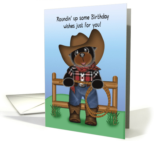 Cowboy's Birthday for Young Boy, Roundin Up Birthday... (1562118)
