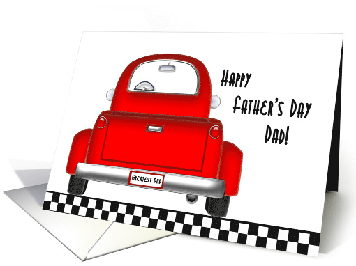 Father's Day, from Son, Retro Red Truck with Black and... (1562586)