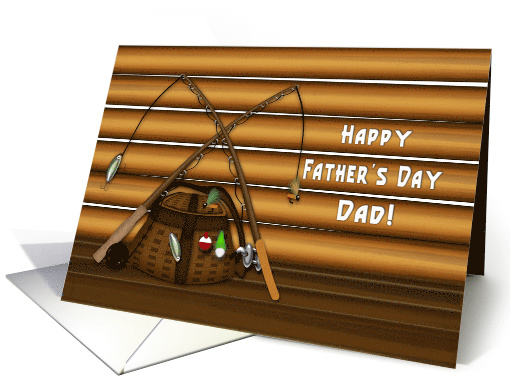 Father's Day, from Son, Fishing Poles and Fishing Basket... (1562652)