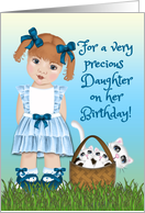 Birthday For a Young Daughter, with Kittens in a Basket card