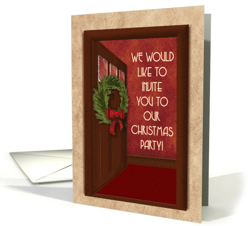 Christmas Party Invitation, An Open Door with Christmas... (1568736)