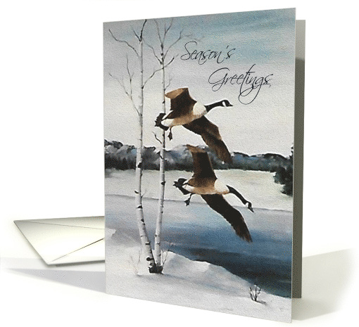 Season's Greetings, Watercolor Effect, Flying Canadian... (1569276)