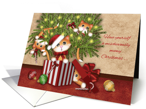 Mischievously Meowy Christmas, Kittens in a Present,... (1570076)
