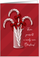 Have Yourself a Candy Cane Christmas, Candy Canes in a Glass Jar card