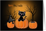 Happy Halloween, Kittens in Pumpkins card