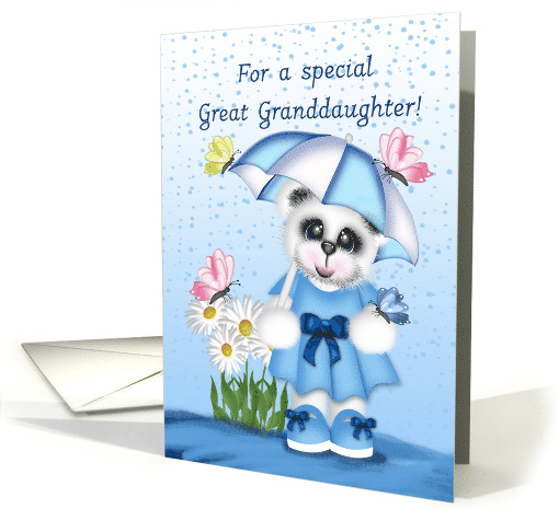 Birthday for Great Granddaughter, White Teddy Bear,... (1572570)