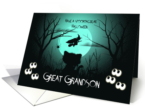 Halloween for a Great Grandson, Spooky, Shilouette Cat,... (1574258)
