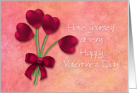 Valentine from a Secret Admirer, Heart Flower Bouquet card