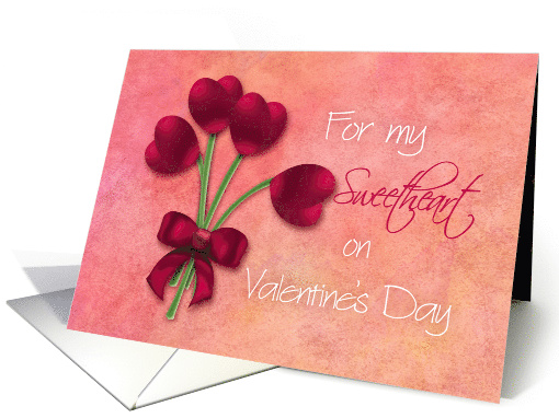 Valentine For My Sweetheart, Heart Flower Bouquet card (1575874)