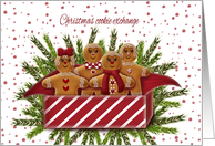 Christmas Cookie Exchange Invitation, Gingerbread Cookies card