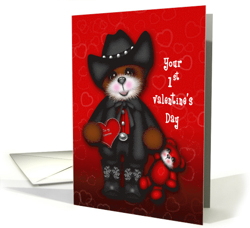 1st Valentine For Young Boy, Adorable Cowboy Teddy Bear,... (1579768)