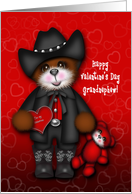 Valentine For Grandnephew, Adorable Cowboy Teddy Bear, Cowboy Outfit card