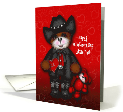 Valentine For Young Boy, Adorable Cowboy Teddy Bear, Western card
