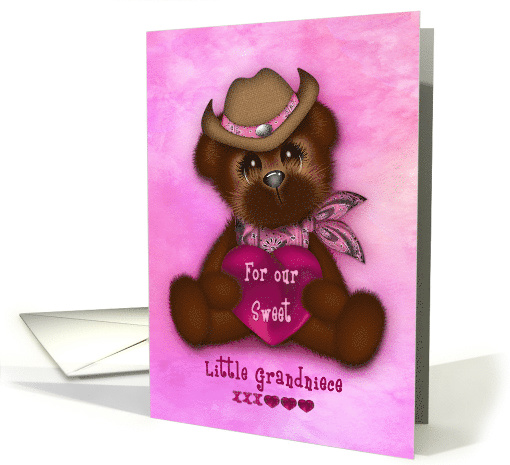 Valentine For Grandniece, Adorable Cowgirl Teddy Bear... (1580538)