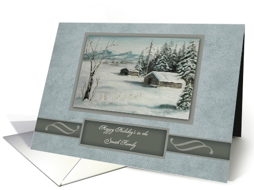 Christmas, Customize Name, Winter Painting of Old... (1582884)