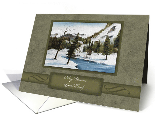 Christmas Customize Name, Painting Winter Forest Setting,... (1582906)