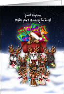 Christmas, Great Nephew, Santa Paws is Coming to Town Puppies Sleigh card