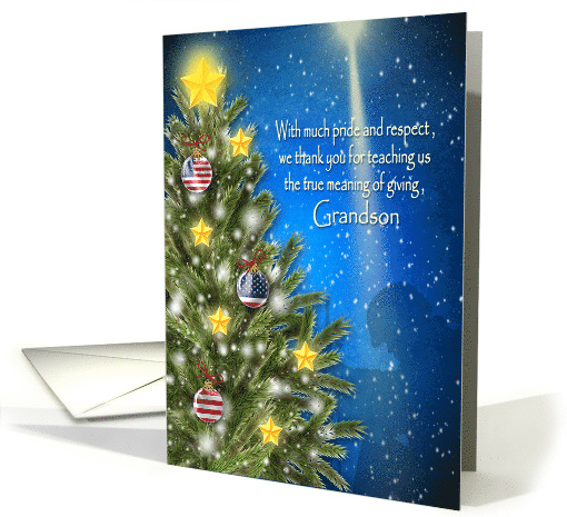 Military Christmas, For a Grandson, Patriotic Ornaments... (1589422)