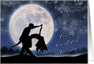 Valentine for Your Fiancee, Dancing in the Moonlight card