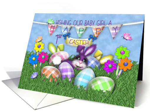 1st Easter for Your Baby Girl Bunnies Gingham Eggs, Jelly... (1606174)