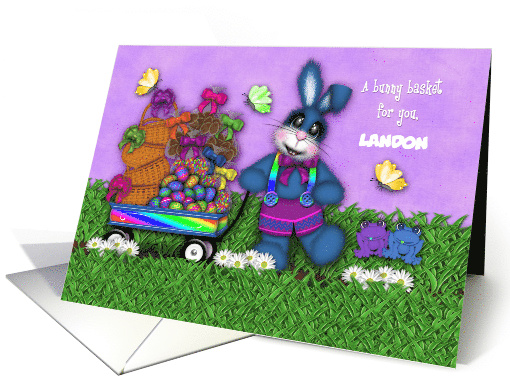 Easter for Customize With Any Name Bunny Pulling Wagon... (1607102)