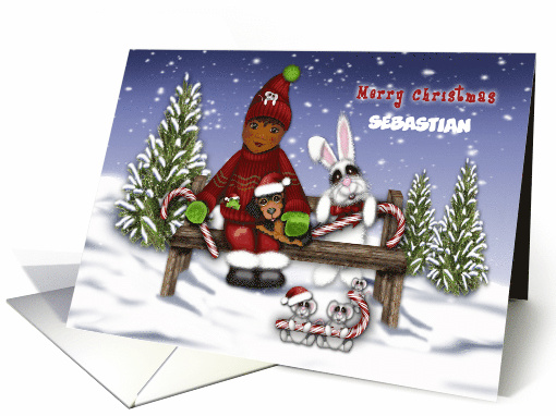 Merry Christmas Customize Any Name an Ethnic Little Boy... (1647118)