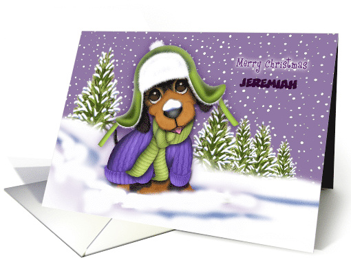 Christmas for Young Child Customize Name Dachshund... (1654664)