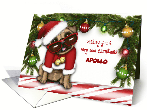 Christmas for a Customize with any Name Pug in Santa Suit... (1655964)
