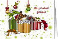 Christmas for a Grandniece Puppies Kittens and Presents card