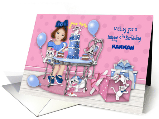 9th Birthday Customize with Any Name Party with Kittens... (1679248)