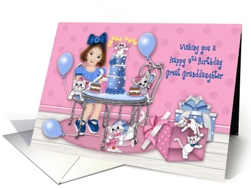 9th Birthday for a Great Granddaughter Party with Kittens... (1679260)