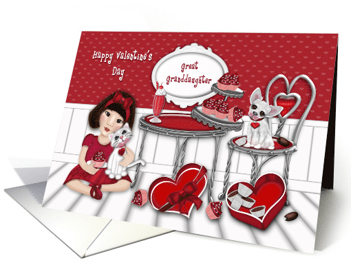 For Asian Great Granddaughter Valentine's Day Valentine card (1723484)