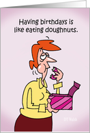 Eating Donuts Birthday card