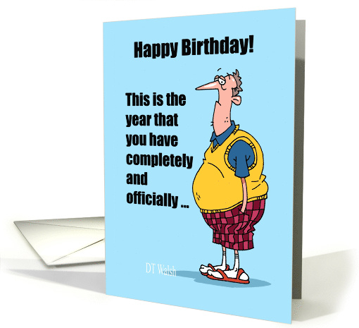 Funny Birthday Man in Plaid Shorts and Sandals Not Cool card (1563800)