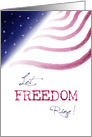 Let Freedom Ring Fourth of July USA Flag Stars card