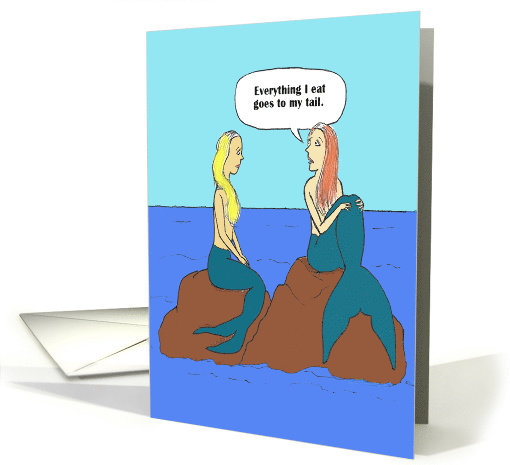 Funny Friendship Card Between Mermaids, One Worried About... (1568608)