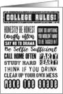 College Rules College Life Humorous Greeting card