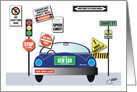 New Car Humor Road Signs Congratulations card