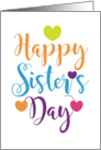 Happy Sister’s Day Special Contemporary Typographic Greeting card