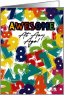 Awesome At Any Age Birthday Humor card