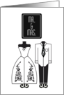 Mr & Mrs Wedding Couple Mannequins Wedding Invitation Classic Style card