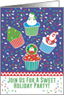 Cupcake Christmas Sweet Holiday Party Get Together Yummy Invitation card