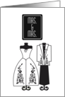 Mrs & Mrs Wedding Gay Couple Fashion Mannequins Wedding Gift Thank You card