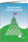 Seasons Greenings Golf Sports Humor Golfer Christmas Tree card