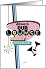 Vintage Lounge Bar Theme Cocktail Party Humor Invitation card