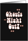 Spooky Halloween Ghouls Night Out Googly Invitation card