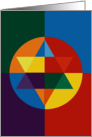 Hanukkah Holidays Contemporary Colorful Star Of David card