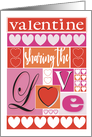 Sharing The Love Valentine Hearts and Loving Thoughts card
