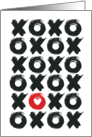 XOXOXO Romantic Love Lover Hugs Kisses Symbols Painted Art card
